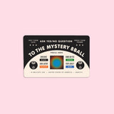 Printed card with color-changing patch - Ask it a yes or no question