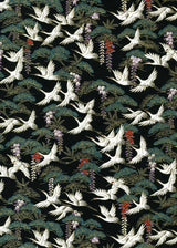 Chiyogami Sheet (Black Cranes)