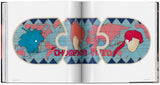 Double-page spread showing three shaped records by the Thompson Twins.