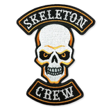 Skeleton Crew Skull Halloween Biker Embroidered Patch