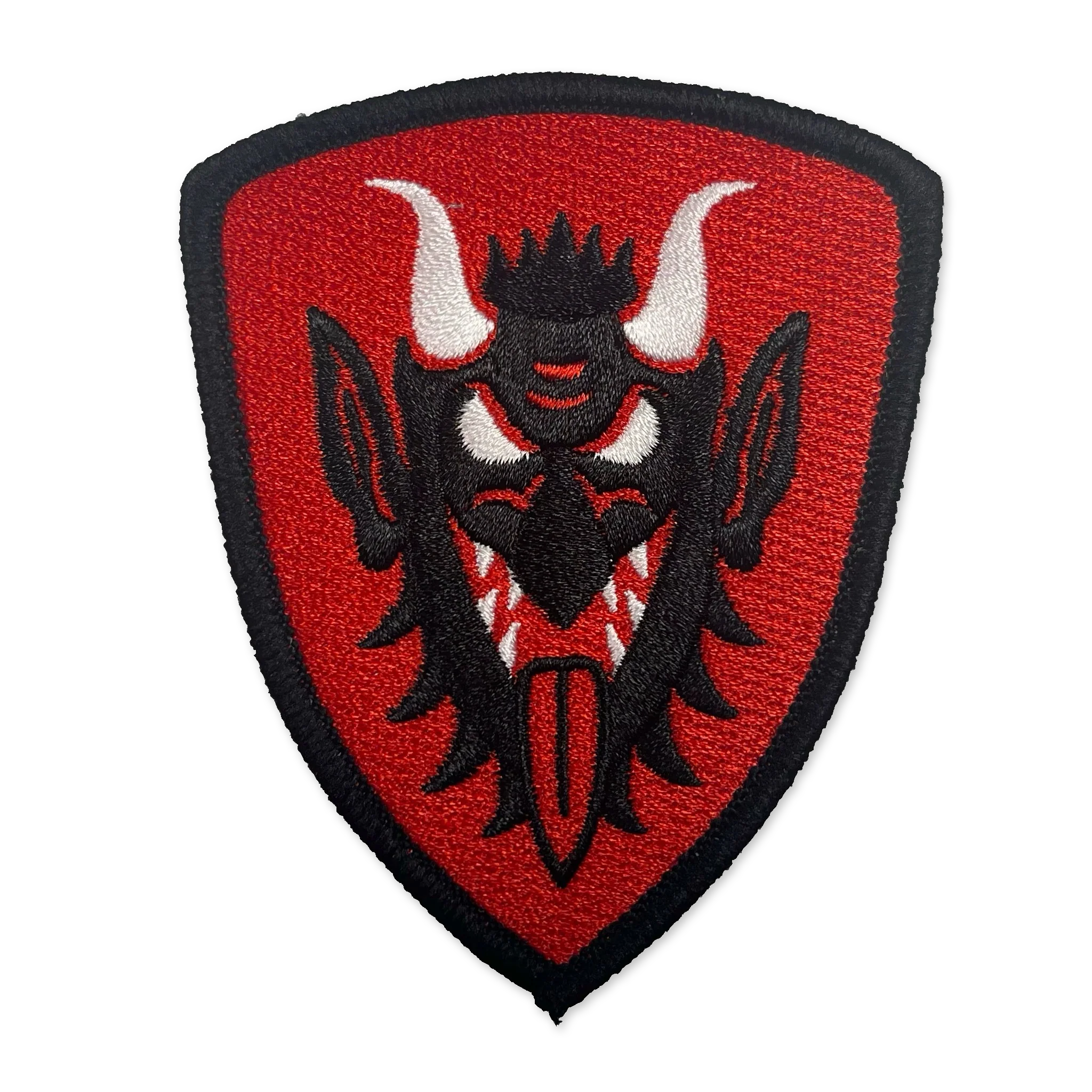 Krampus Heraldic Shield Embroidered Patch