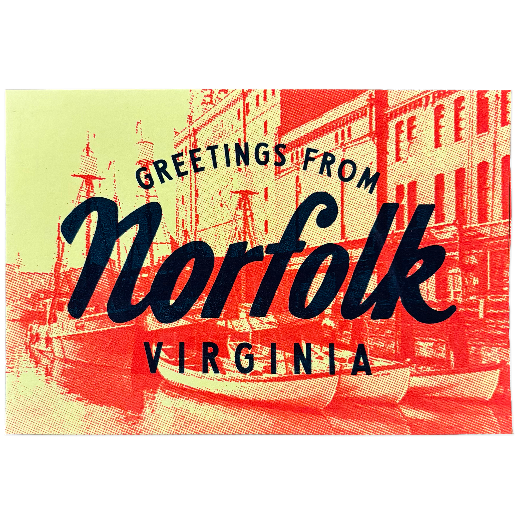 Greetings from Norfolk Screenprinted Postcard