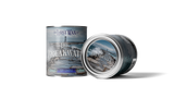 Two cans of 'The Lost Wax' Breakwater candle on a white background