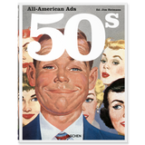 All-American Ads 50s book cover, with illustrations of 1950s people