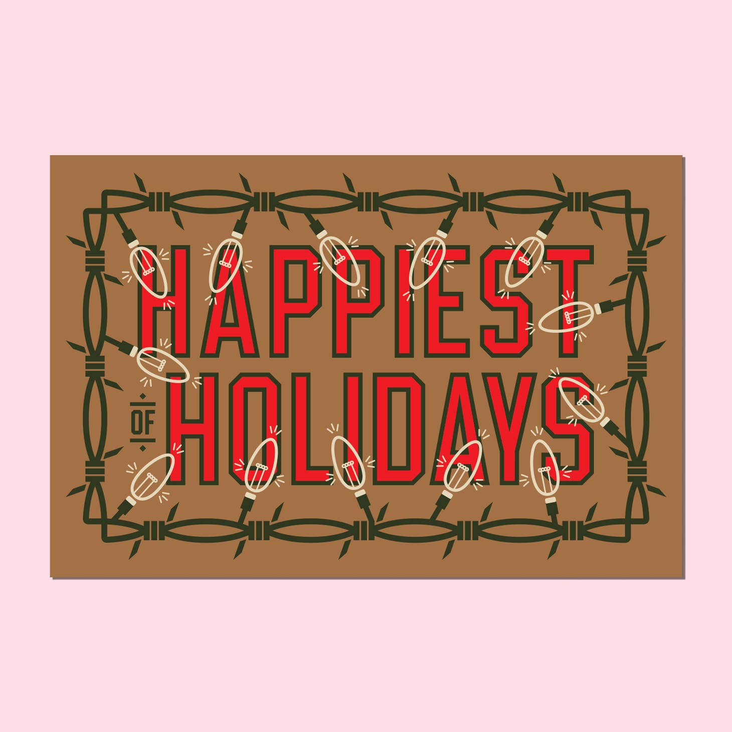 Happiest of Holidays postcard