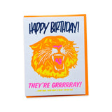 They're Gray! Tiger Birthday - Greeting Card