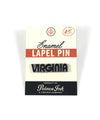 Virginia Enamel Pin - Silver