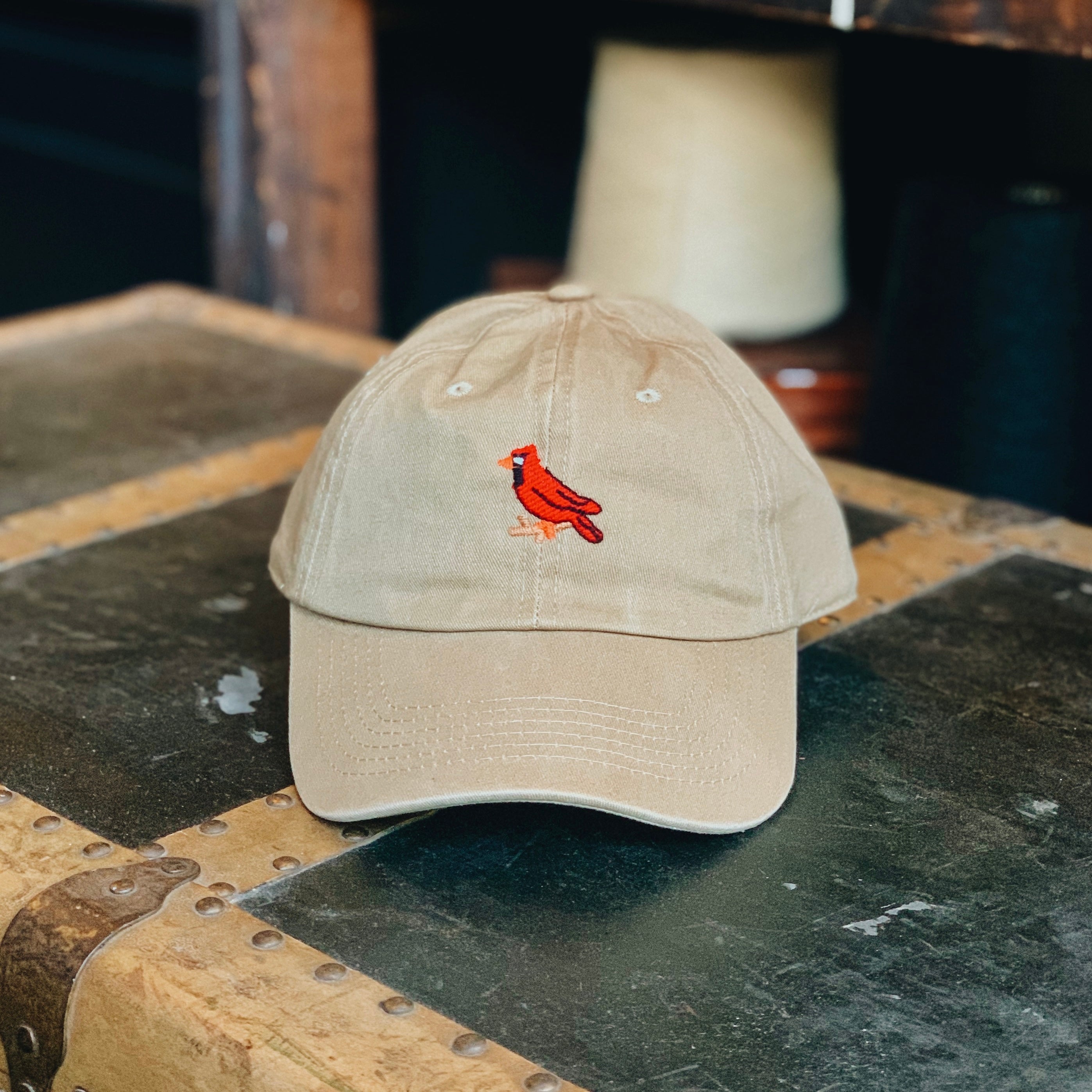 Cardinal Dad Hat - Washed Khaki