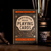 Ornately decorated playing card tuck box with "Provision Brand" label
