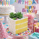 Ceramic Slice of Cake Planter