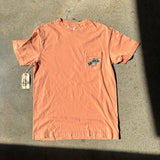 Orange pocket tee with "Norfolk Virginia" printed on the pocket