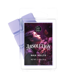 Absolution Wax melts packaging with 'The Lost Wax Co.' branding on a white background