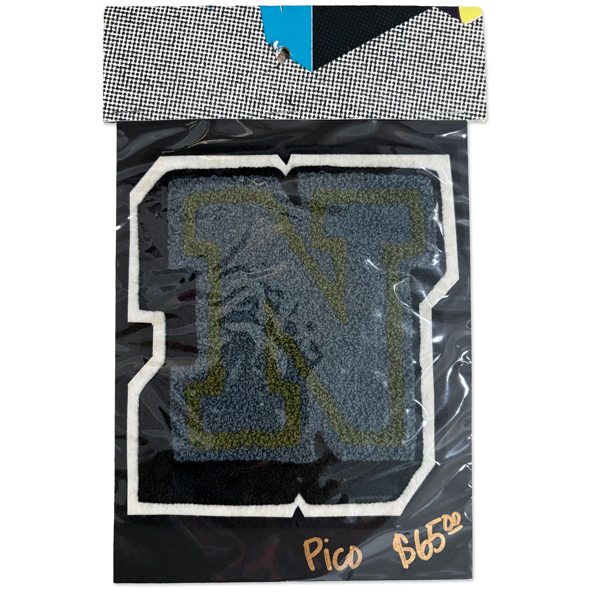 Block Letter N Chainstitch Patch