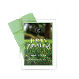 Wax melts packaging labeled 'Freshly Mown Lawn' by The Lost Wax Co.