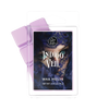 Wax melts packaging with 'Indigo Veil' text and a purple ribbon on a white background