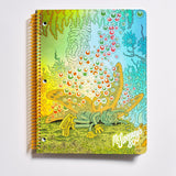 Spiral notebook featuring an illustration of a fairy asleep in the woods