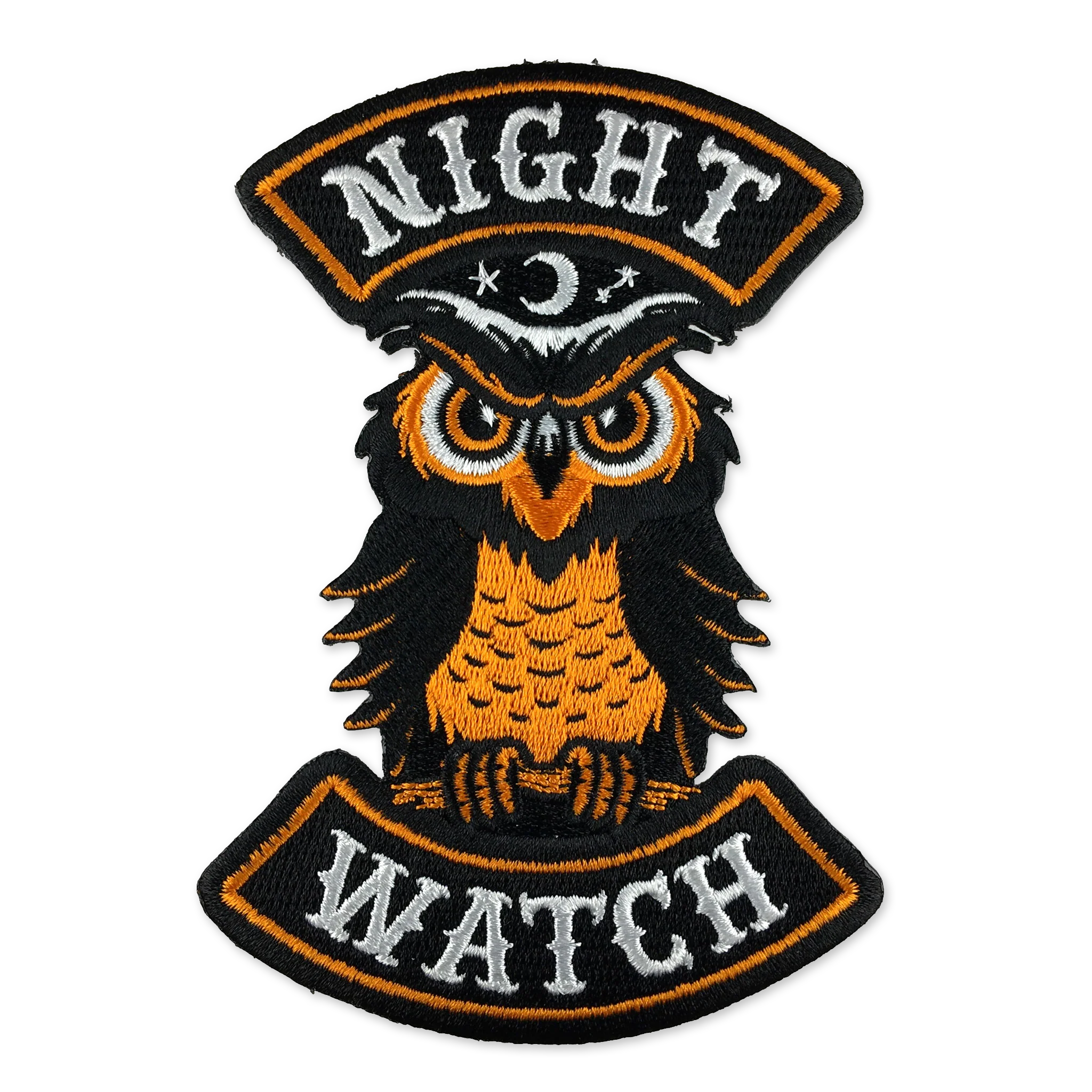 Night Watch Owl Halloween Biker Embroidered Patch