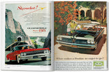 Double-page spread featuring two car advertisements from the 1960s.