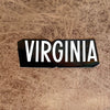 VIRGINIA in black and white block letters