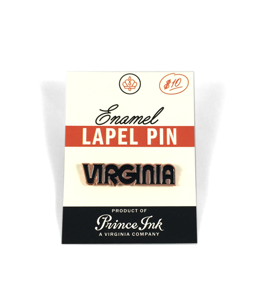 Virginia Enamel Pin - Copper