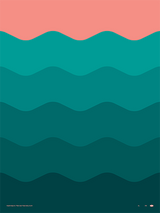 Thick Lines - Water - Poster