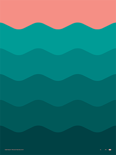 Thick Lines - Water - Poster